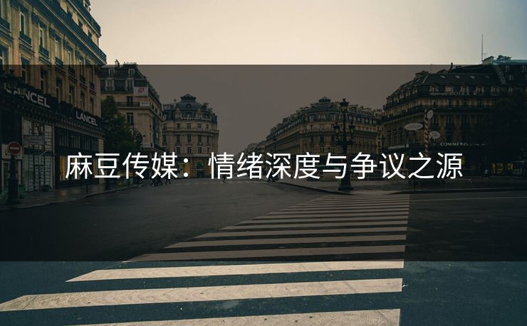 麻豆传媒：情绪深度与争议之源