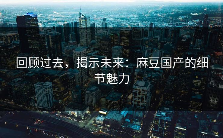 回顾过去,揭示未来:麻豆国产的细节魅力