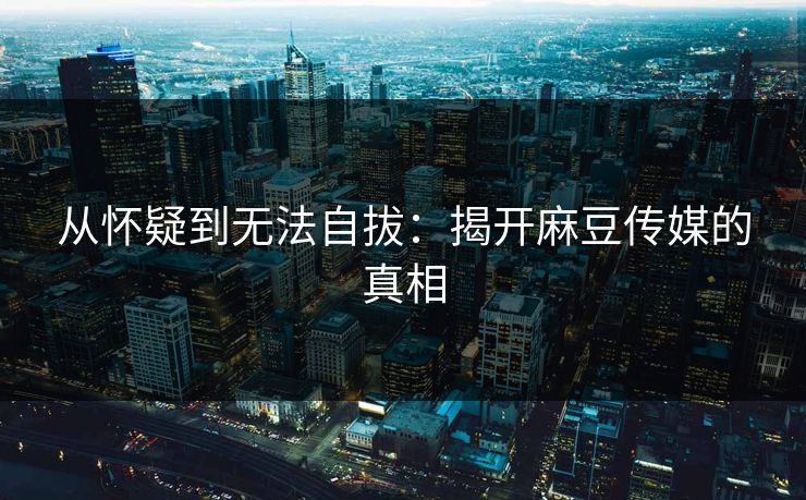 从怀疑到无法自拔：揭开麻豆传媒的真相