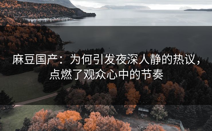 麻豆国产:为何引发夜深人静的热议,点燃了观众心中的节奏
