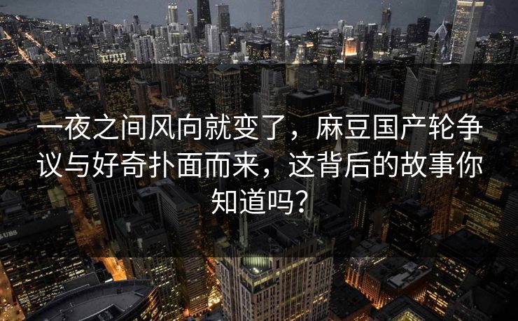 一夜之间风向就变了，麻豆国产轮争议与好奇扑面而来，这背后的故事你知道吗？